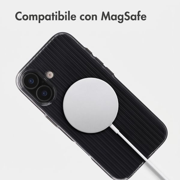 Accezz Cover Lite con MagSafe | Fluted | Apple iPhone 16 - Nero