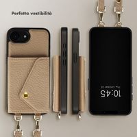 Selencia Cover per telefono Sera con cordino e portacarte a busta Apple iPhone 17e / 16e - Taupe