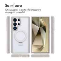 Accezz Cover con anello e supporto con MagSafe Samsung Galaxy S24 Ultra - Grigio