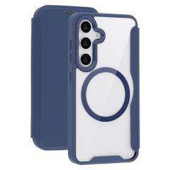 imoshion Bookcase trasparente con MagSafe Samsung Galaxy S25 / S24 - Blu