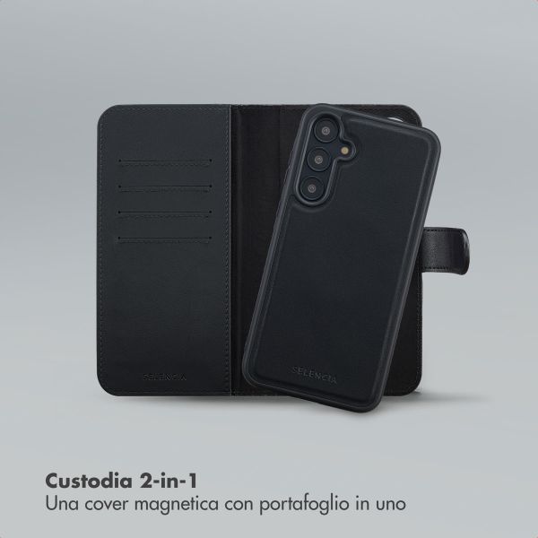 Selencia Libreria rimovibile Olyn con MagSafe Samsung Galaxy A55 - Nero