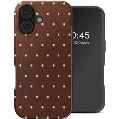 Selencia Cover posteriore Vivid con MagSafe Apple iPhone 17 - Happy Dots Chocolate