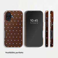 Selencia Cover posteriore Vivid con MagSafe Apple iPhone 17 - Happy Dots Chocolate