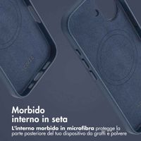 Accezz Cover in Pelle con MagSafe Apple iPhone 16 - Nightfall Blue