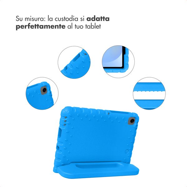 imoshion Cover Posteriore Kidsproof con Maniglia Samsung Galaxy Tab A11 / A9 8.7 pollici - Blu