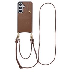 Selencia Cover per telefono Nova con cordino e portacarte Samsung Galaxy S26 - Mocha Brown