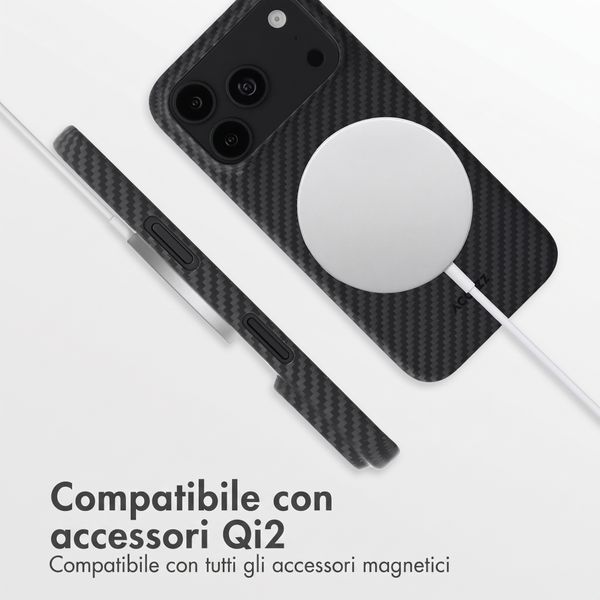 Accezz Cover MagSafe Kevlar® Apple iPhone 18 Pro Max / 17 Pro Max - Nero