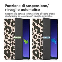 imoshion Cover Trifold Design Samsung Galaxy Tab S10 Ultra / Tab S9 Ultra - Leopard