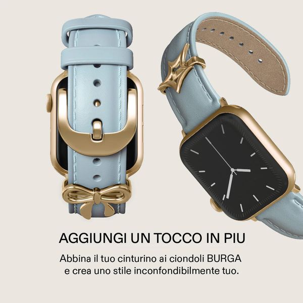 Burga Cinturino in vera pelle  - Apple Watch | 44/45/46/49 mm / Attacco universale 20 mm - Dream / Gold