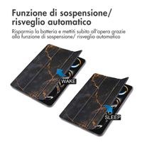 imoshion Cover Trifold Design Apple iPad Pro 13 (2025) M5 / (2024) M4 - Black Marble