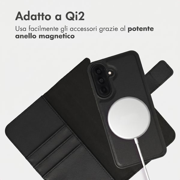 imoshion Cover a libro di lusso 2-in-1 rimovibile Samsung Galaxy A37 (5G) - Nero
