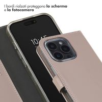 Selencia Cover a libro in vera pelle Apple iPhone 16 Pro - Dusty Pink