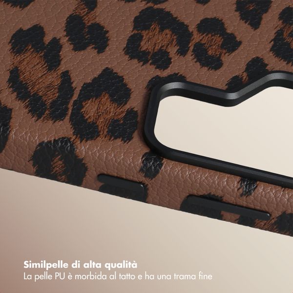 Selencia Cover Sabi Stampa pantera con MagSafe Samsung Galaxy S26 Ultra - Mocha Brown