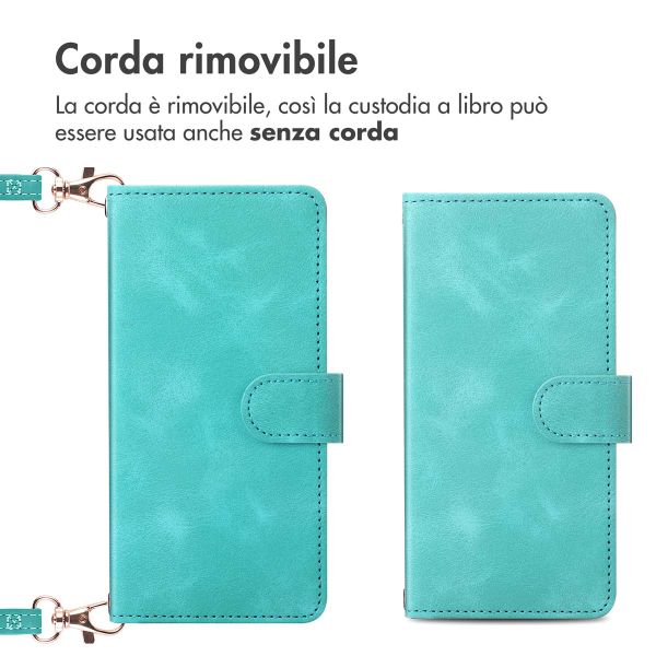imoshion Cover a libro con Cordino Samsung Galaxy S25 FE - Turchese