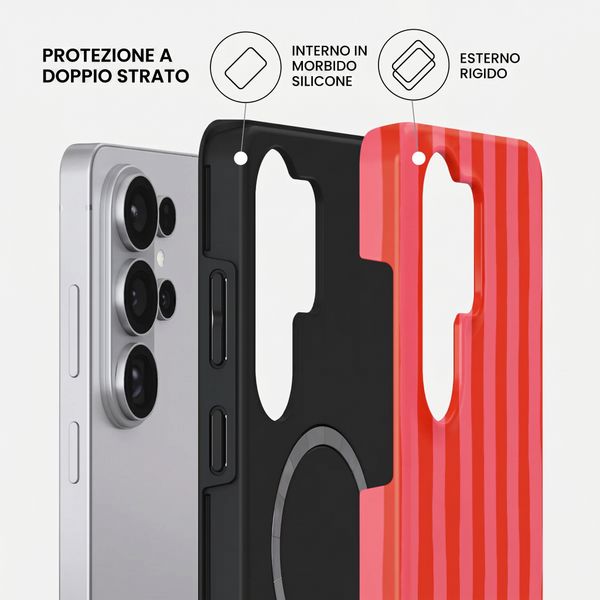 Burga Cover Posteriore Resistente con MagSafe Samsung Galaxy S26 Ultra - Pomegranate