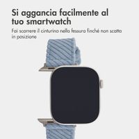 imoshion Cinturino in velluto a coste Apple Watch | 44/45/46/49 mm - Azzurro