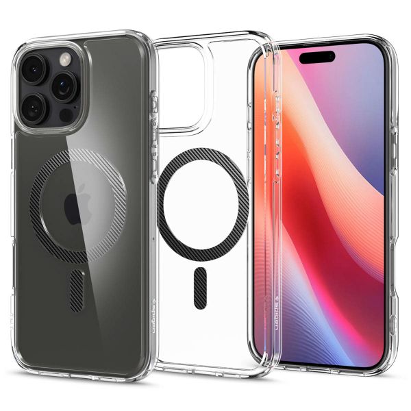 Spigen Cover Posteriore Ultra Ibrida con MagSafe Apple iPhone 16 Pro - Carbon Fiber