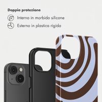 Selencia Cover Posteriore Vivid Apple iPhone 14 - Dream Swirl Chocolate