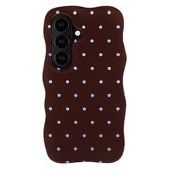 Selencia Cover Vivid Wavy con MagSafe Samsung Galaxy S26 - Happy Dots Chocolate