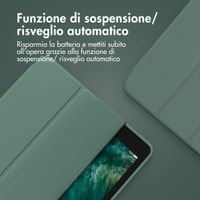 Accezz Cover a libro in silicone Smart Apple iPad Air 13 pollici (2026) M4 / (2025) M3 / (2024) M2 - Verde scuro