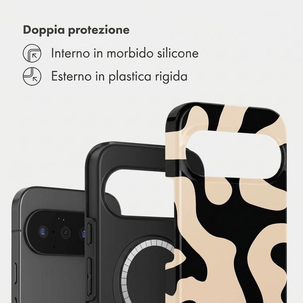 Selencia Cover posteriore Vivid con MagSafe Google Pixel 11 - Art Wave Black