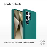 Accezz Cover in silicone liquido con MagSafe Samsung Galaxy S25 Ultra - Forest Green