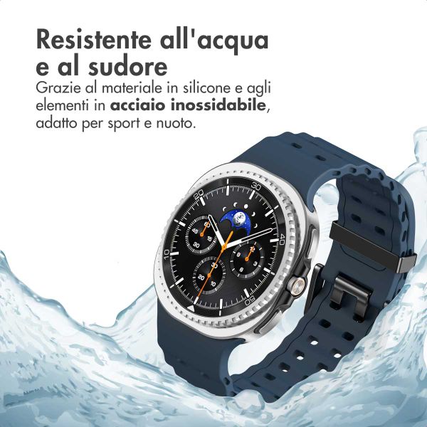 imoshion Cinturino Ocean in silicone Samsung Galaxy Watch 8 (40/44mm) / Classic (46mm) - Blu scuro