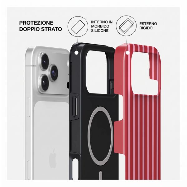 Burga Cover Posteriore Resistente con MagSafe Apple iPhone 18 Pro Max - Strawberry Jam