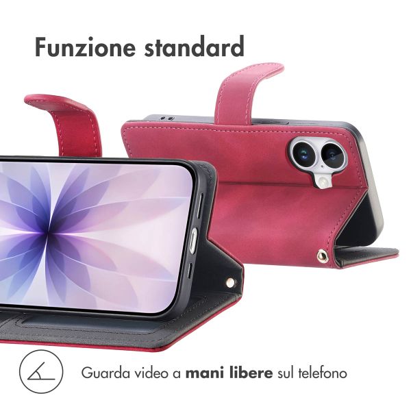 imoshion Cover a libro con Cordino Apple iPhone 17 - Rosso