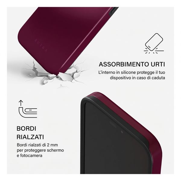 Burga Cover Posteriore Resistente con MagSafe Apple iPhone 18 Pro Max - Dark Cherry