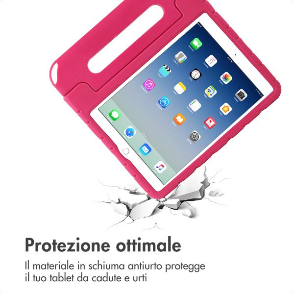 imoshion Cover per tablet a prova di bambino con bambole rimovibili Apple iPad 9 (2021) 10.2 pollici / iPad 8 (2020) 10.2 pollici / iPad 7 (2019) 10.2 pollici - Rosa