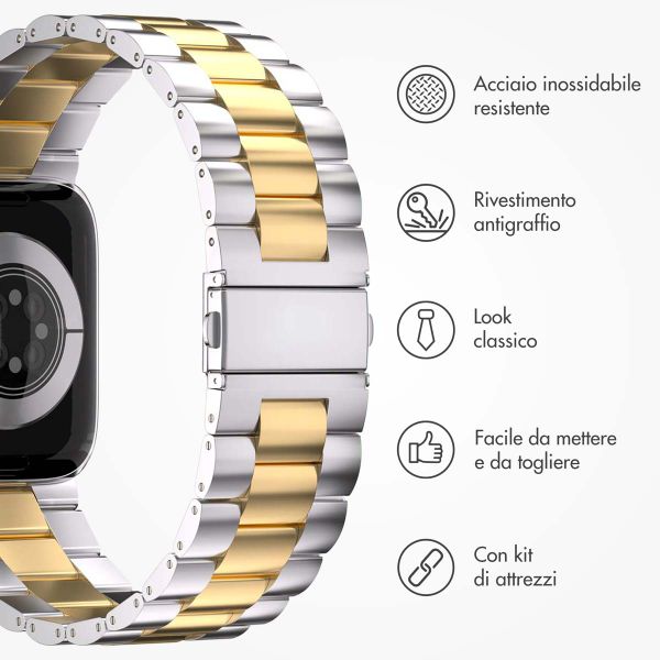 imoshion Cinturino in acciaio Apple Watch | 44/45/46/49 mm - Argento & Oro
