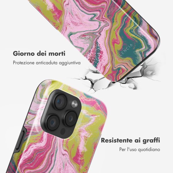 Selencia Cover posteriore Vivid con MagSafe Apple iPhone 15 Pro - Marble Pink
