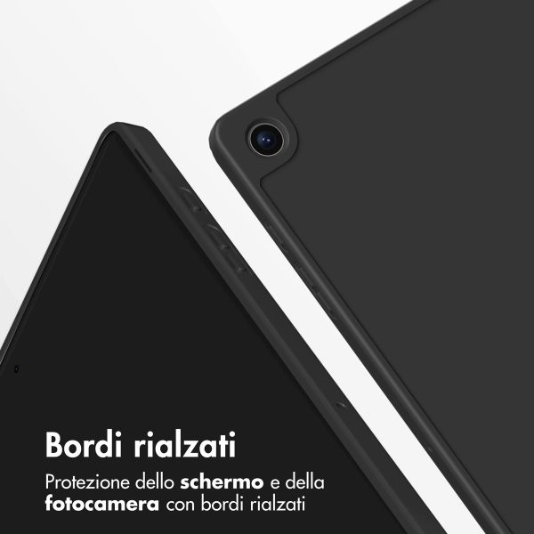 Accezz Cover a libro in silicone Smart Samsung Galaxy Tab A9 8.7 pollici - Nero