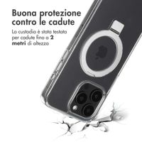 Accezz Cover con anello e supporto con MagSafe Apple iPhone 15 Pro Max - Trasparente