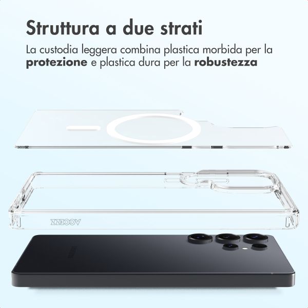 Accezz Cover posteriore Xtreme Impact con MagSafe Samsung Galaxy S25 Ultra - Trasparente