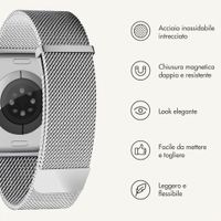 imoshion Milanees magnetisch bandje Apple Watch | 44/45/46/49 mm - Zilver