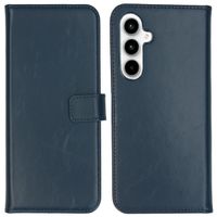 Selencia Cover a libro in vera pelle Samsung Galaxy A55 - Blu scuro