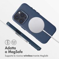 Accezz Cover in Pelle con MagSafe Apple iPhone 16 Pro - Nightfall Blue