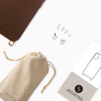 Selencia Cover posteriore Rivièra con MagSafe con ganci rimovibili Samsung Galaxy A37 (5G) - Choco Brown