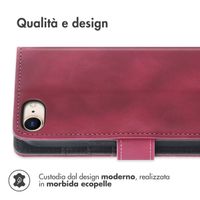 imoshion Cover a libro con Cordino Apple iPhone SE (2022 / 2020) / 8 / 7 - Rosso