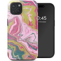Selencia Cover posteriore Vivid con MagSafe Apple iPhone 15 - Marble Pink