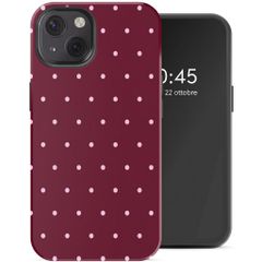 Selencia Cover Posteriore Vivid Apple iPhone 13 - Happy Dots Burgundy