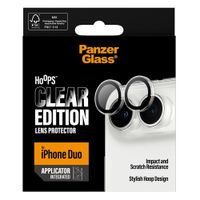 PanzerGlass Hoops Optic Rings Protezione fotocamera Apple iPhone Duo - Clear