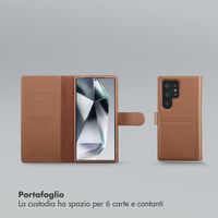 Selencia Libreria rimovibile Olyn con MagSafe Samsung Galaxy S24 Ultra - Marrone