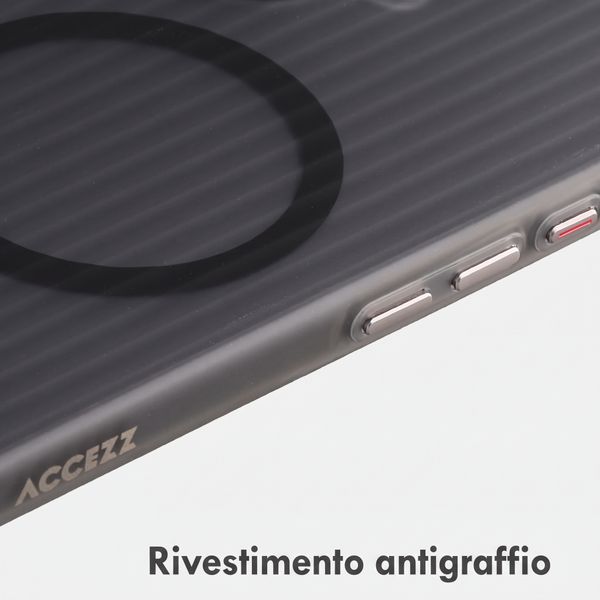 Accezz Cover Lite con MagSafe | Fluted | Apple iPhone 16 - Grigio