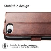 imoshion Cover a libro di Lusso Apple iPhone 17e / 16e - Marrone scuro