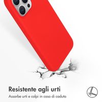 Accezz Cover in silicone liquido con MagSafe Apple iPhone 15 Pro Max - Rosso