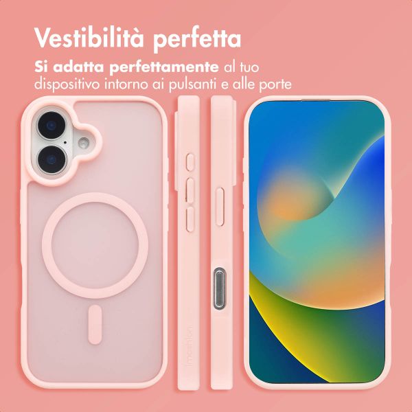 imoshion Cover posteriore Color Guard con MagSafe Apple iPhone 16 - Rosa chiaro