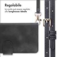 imoshion Cover a libro con Cordino Apple iPhone 12 (Pro) - Nero